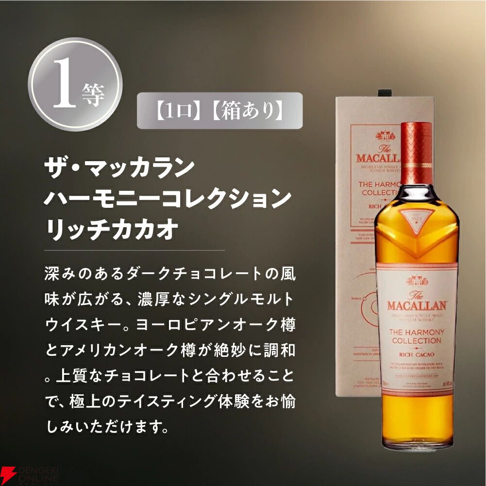 賞品はすべてザ・マッカラン。ダブルカスク18年も狙える13,980円の『ウイスキーくじ』が販売中