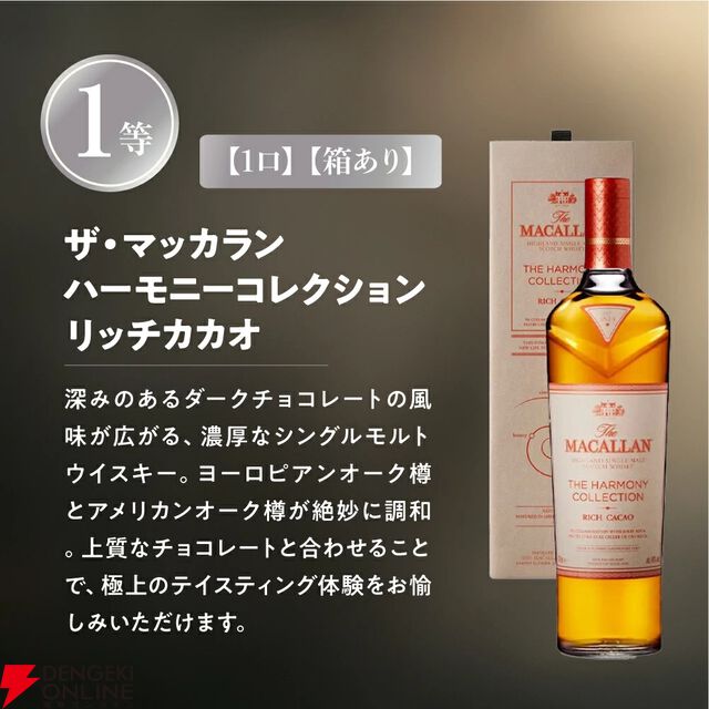 賞品はすべてザ・マッカラン。ダブルカスク18年も狙える13,980円の『ウイスキーくじ』が販売中