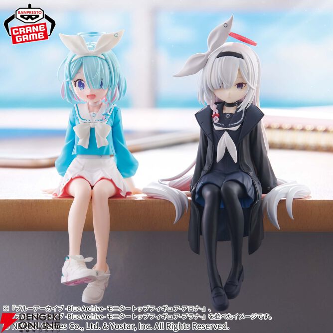 ブルアカ】アロナ＆プラナがPCやモニターの上にちょこんと寄り添う