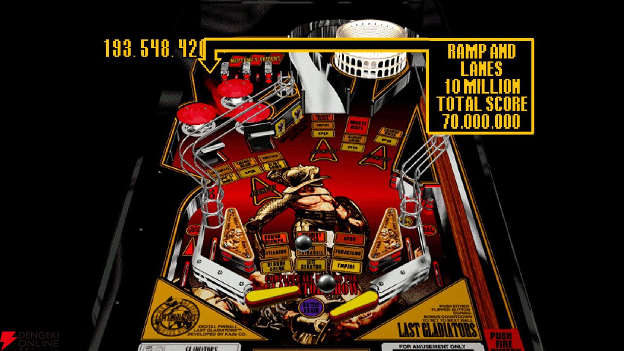 伝説のピンボールゲーム『Digital Pinball：Last Gladiators』が完全移植。Switch 2/Switch/Steamで2026年配信