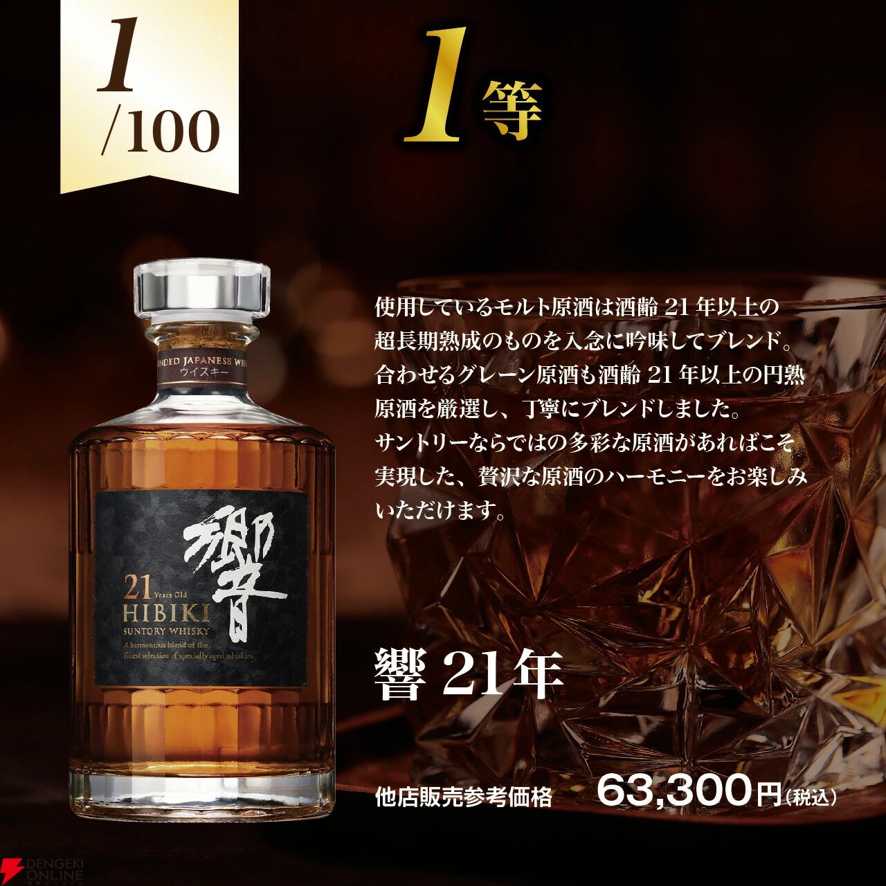 8,290円で響21年、白州12年、響BCなどを狙える『ウイスキーくじ』が