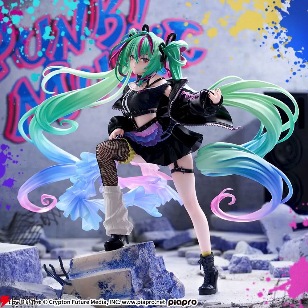 初音ミク】衣装や髪の細かい造形と鋭い表情がかっこいい！ Punkな初音