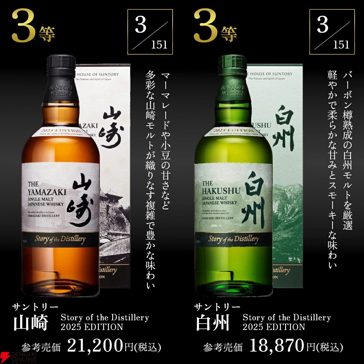 画像7/10＞特賞はスプリングバンク21年。山崎、響、白州なども狙える