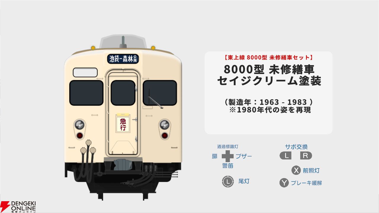 『幕コレ 東武東上線』DLC第2弾《8000型 未修繕車セット》