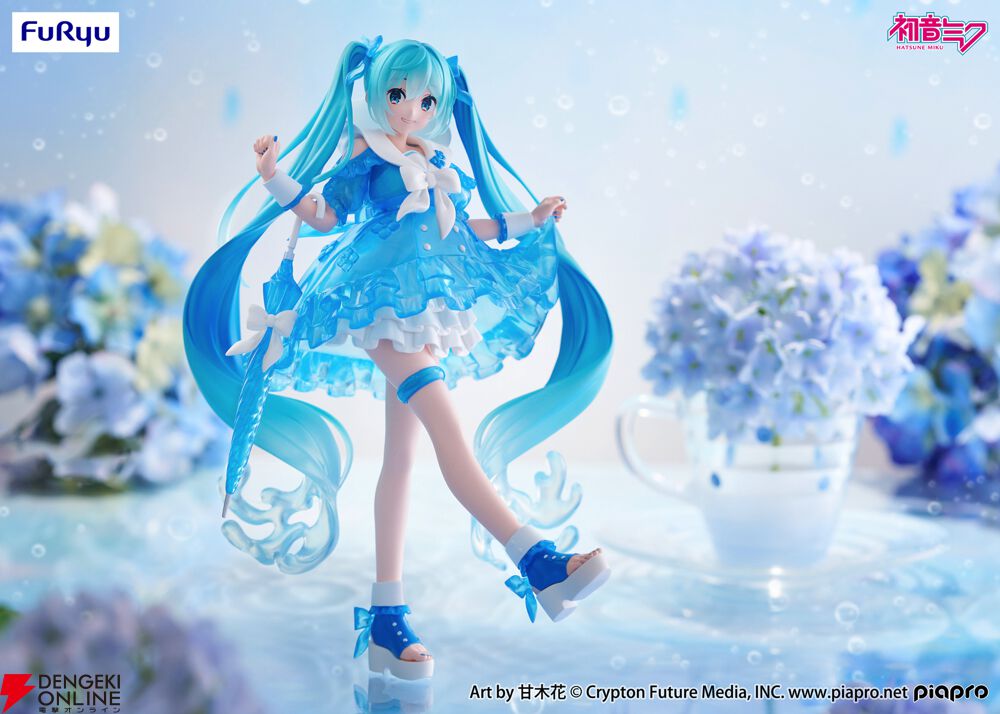 初音ミク】水溜りで遊ぶようにステップを踏む軽やかな姿が魅力的！ 雨