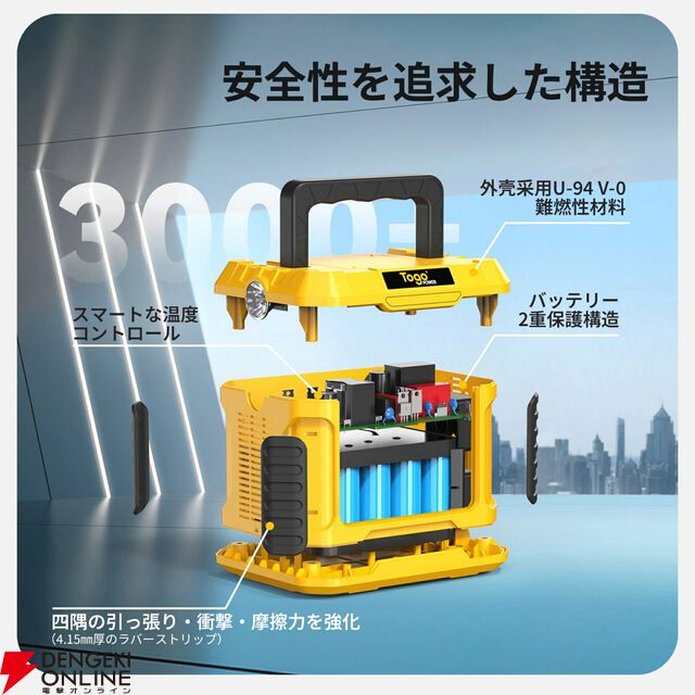 『TOGOPOWER ポータブル電源 605Wh ソーラーパネルセット』