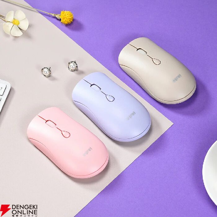 【楽天スーパーセール】静音ボタン採用の無線マウスが半額の2,750円。キュートな“いちごオレ”カラー
