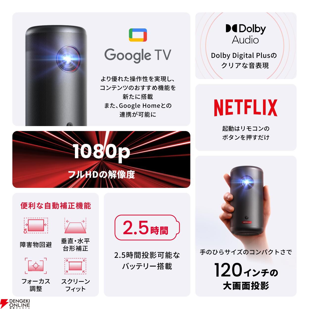 2万円オフ】最大120インチの画面で大迫力のゲーム体験を。Ankerの