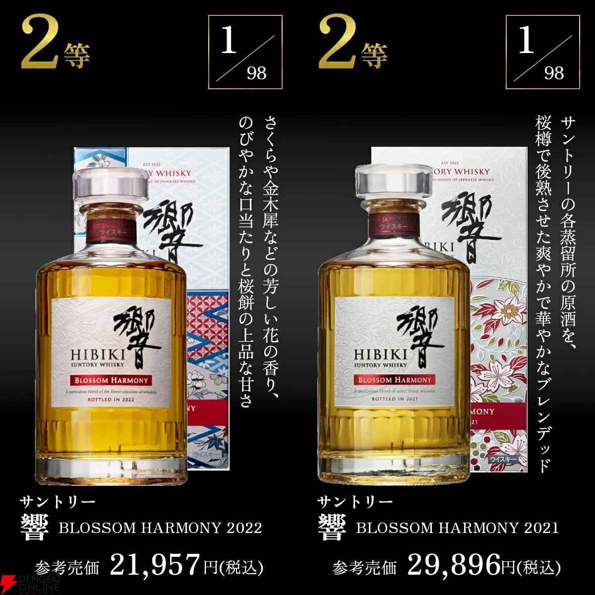 大ハズレ無しの『プレミアムウイスキーくじ』第1弾が販売中。山崎2025、白州2025、響BH2021などレアものもズラリ