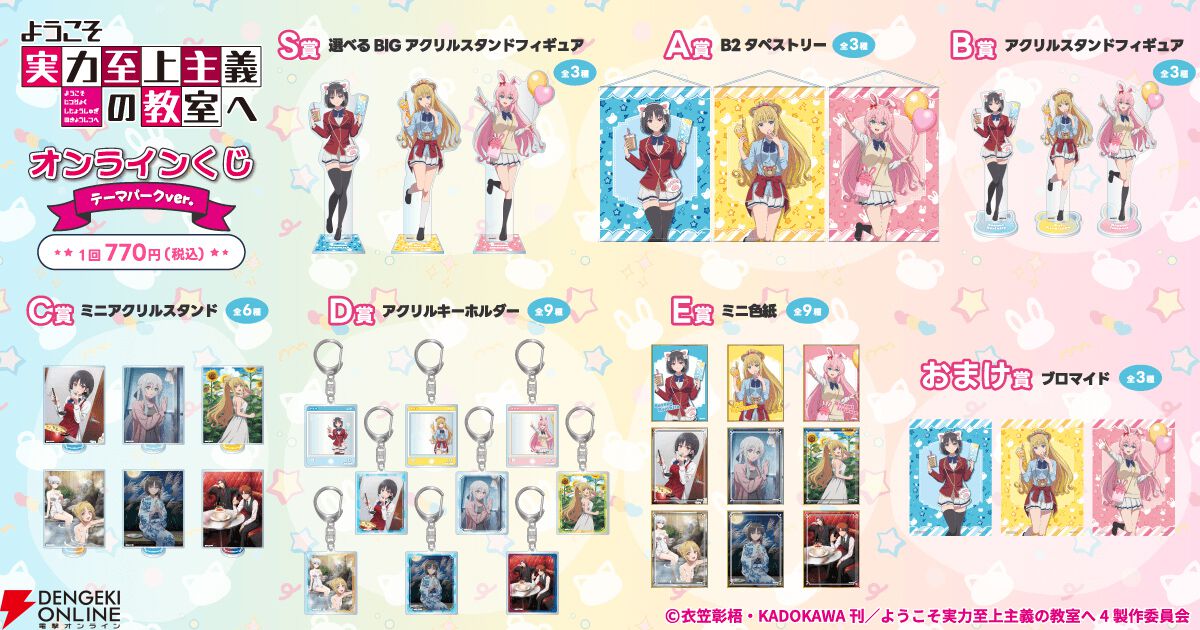 アニメ『ようこそ実力至上主義の教室へ』テーマパークを楽しむ姿が