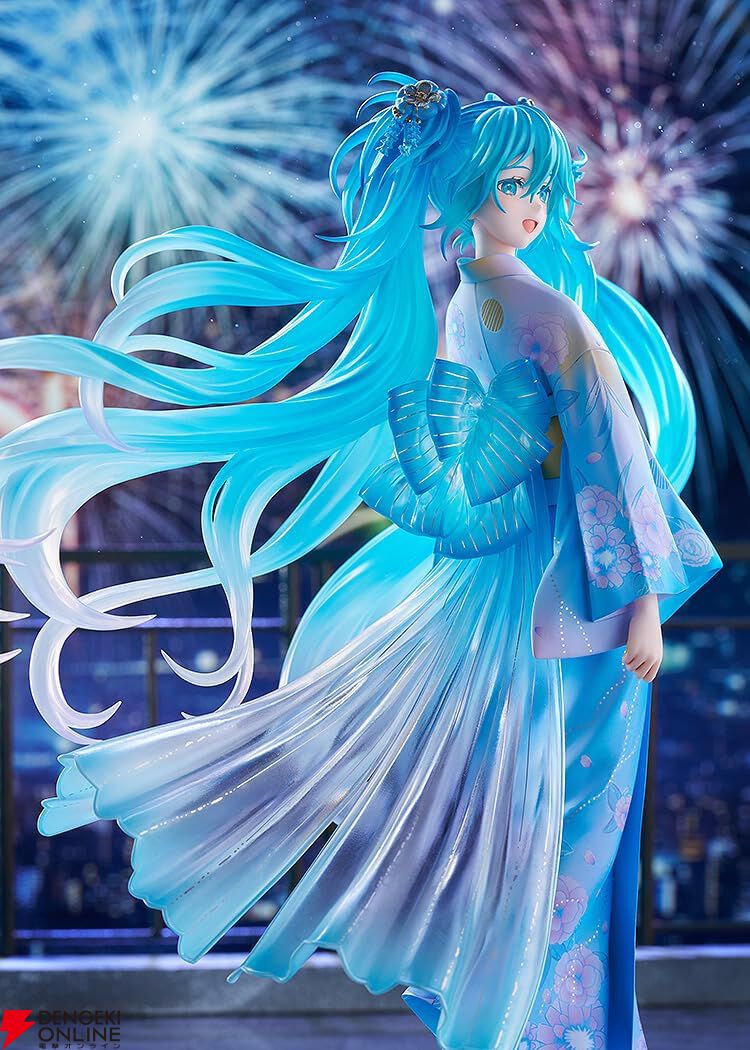 【初音ミク】浴衣姿とツインテ＆帯のクリアパーツが幻想的。“キャラクター・ボーカル・シリーズ01”フィギュア新作予約開始