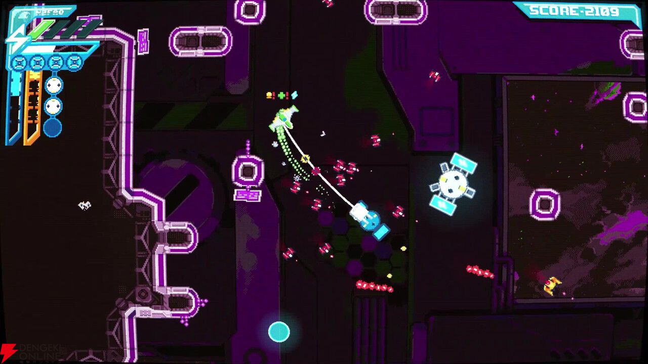 コンセントを挿せば超火力だが“ケーブルの長さ”しか動けない!? 斬新すぎる宇宙STG『HYPERWIRED』体験版が配信