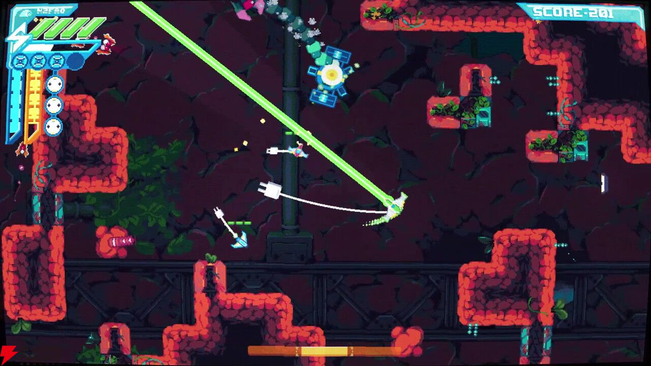 コンセントを挿せば超火力だが“ケーブルの長さ”しか動けない!? 斬新すぎる宇宙STG『HYPERWIRED』体験版が配信