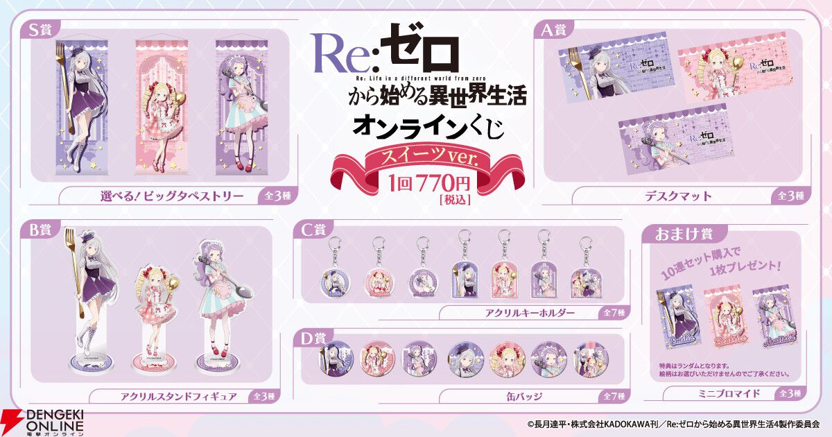 画像2/13＞『リゼロ』スイーツがテーマのオンラインくじが6月23日より