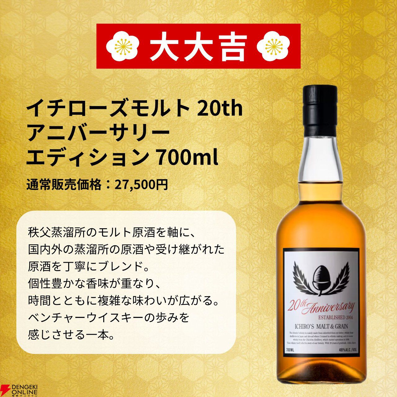 30万円超えのザ・マッカラン200周年ボトルを7,980円で狙えるウイスキーくじ『黄金の強運みくじ』が販売開始