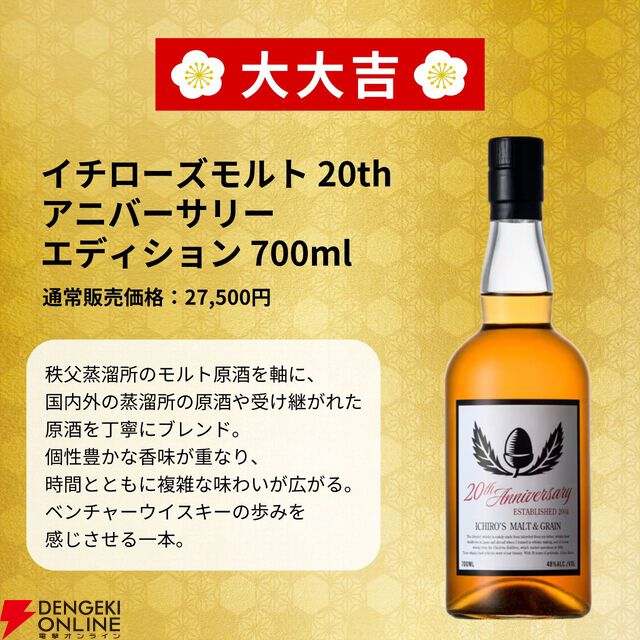 30万円超えのザ・マッカラン200周年ボトルを7,980円で狙えるウイスキーくじ『黄金の強運みくじ』が販売開始
