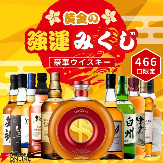 30万円超えのザ・マッカラン200周年ボトルを7,980円で狙えるウイスキーくじ『黄金の強運みくじ』が販売開始