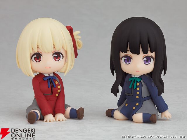 『リコリス・リコイル』ちっちゃかわいい千束とたきなはいかが？ ねんどろいど風デザインのラバーマスコットが予約開始、価格も各1,400円とお手軽