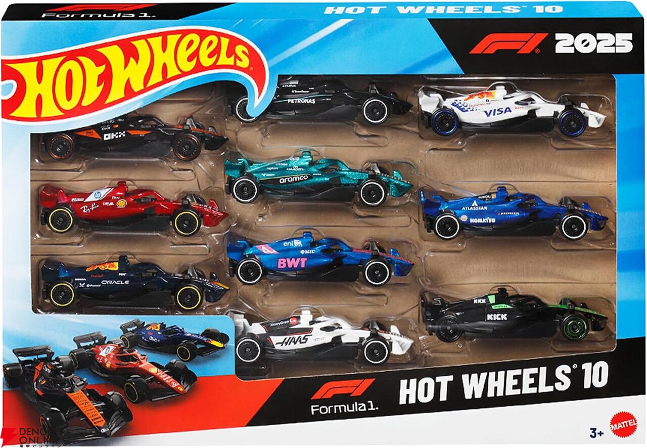 ホットウィール F1 ミニカーセット ホットウィール】F1 2025年シーズン・全10チームを網羅したミニカー10