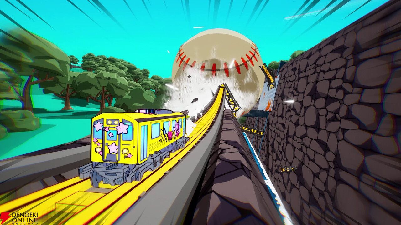 電車でドリフト＆空中スタント!? 異色のアクションレース『電車アタック』が今週7/16発売【電撃インディー】