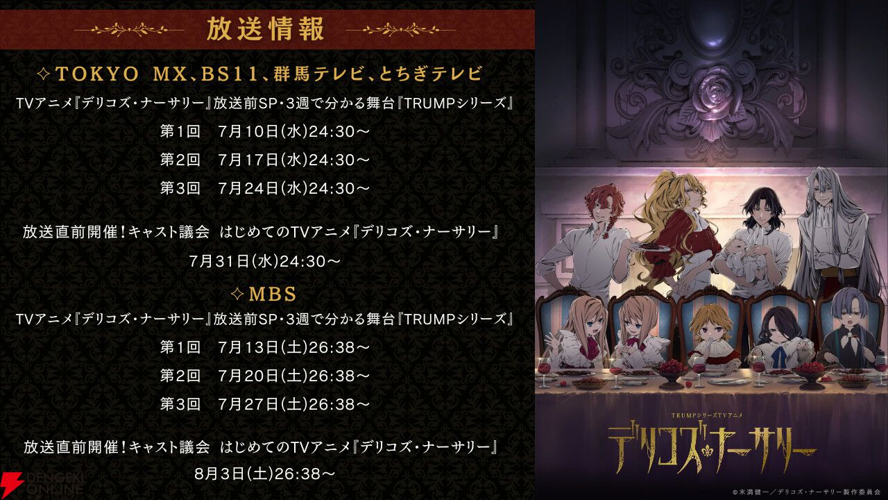 アニメ『デリコズ・ナーサリー』8/7放送開始。OPテーマは中島