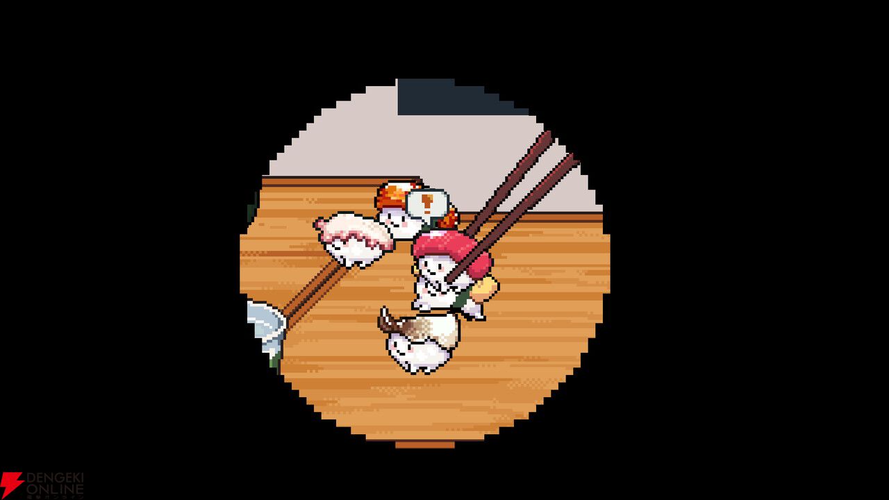 お客の箸に捕まったら即ロスト（死）！ 狂気の寿司育成×レースゲーム『わびさび寿司ダービー』Switch/Steamで本日発売