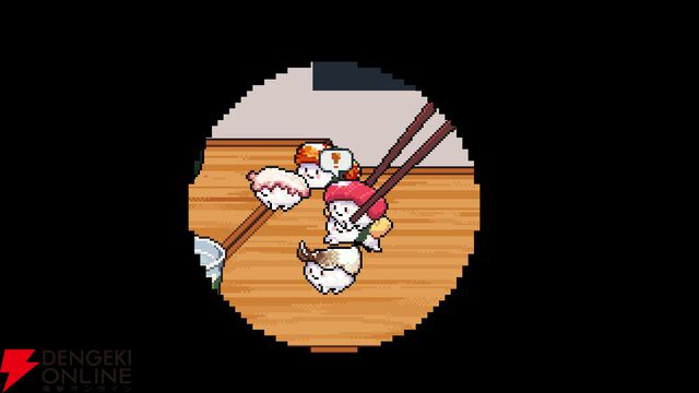 お客の箸に捕まったら即ロスト（死）！ 狂気の寿司育成×レースゲーム『わびさび寿司ダービー』Switch/Steamで本日発売