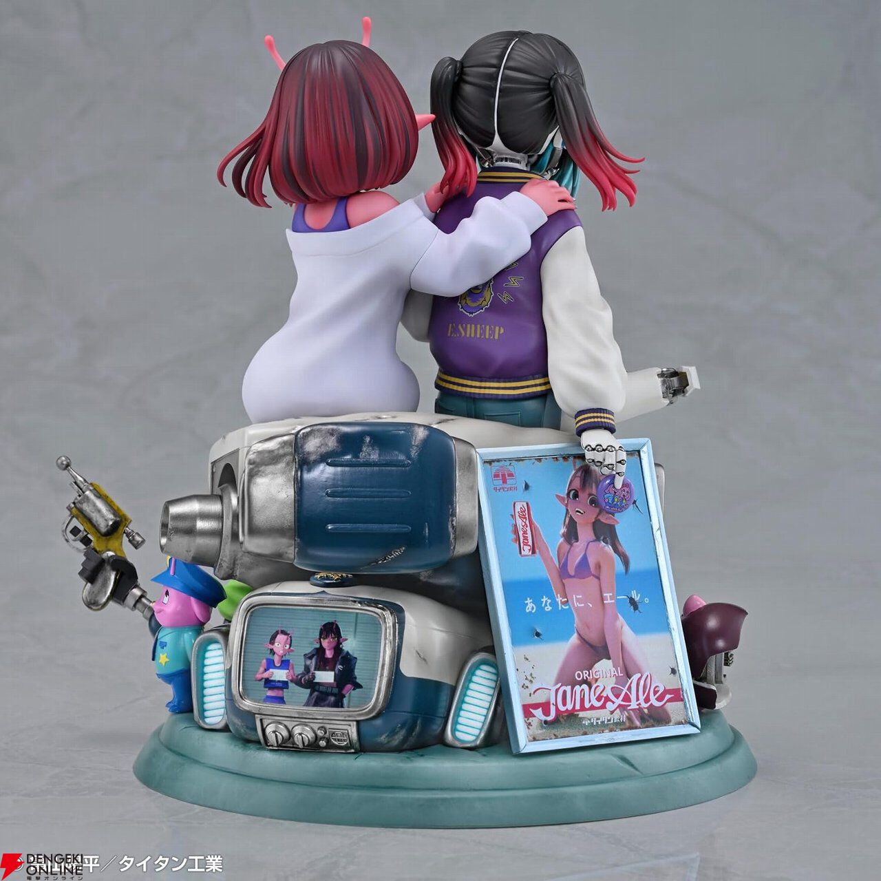 『銀河特急ミルキー☆サブウェイ』新作フィギュアの作り込みがすごい。寄り添うチハル＆マキナ、O.T.A.M.やポッピーくんが配された台座など世界観が凝縮