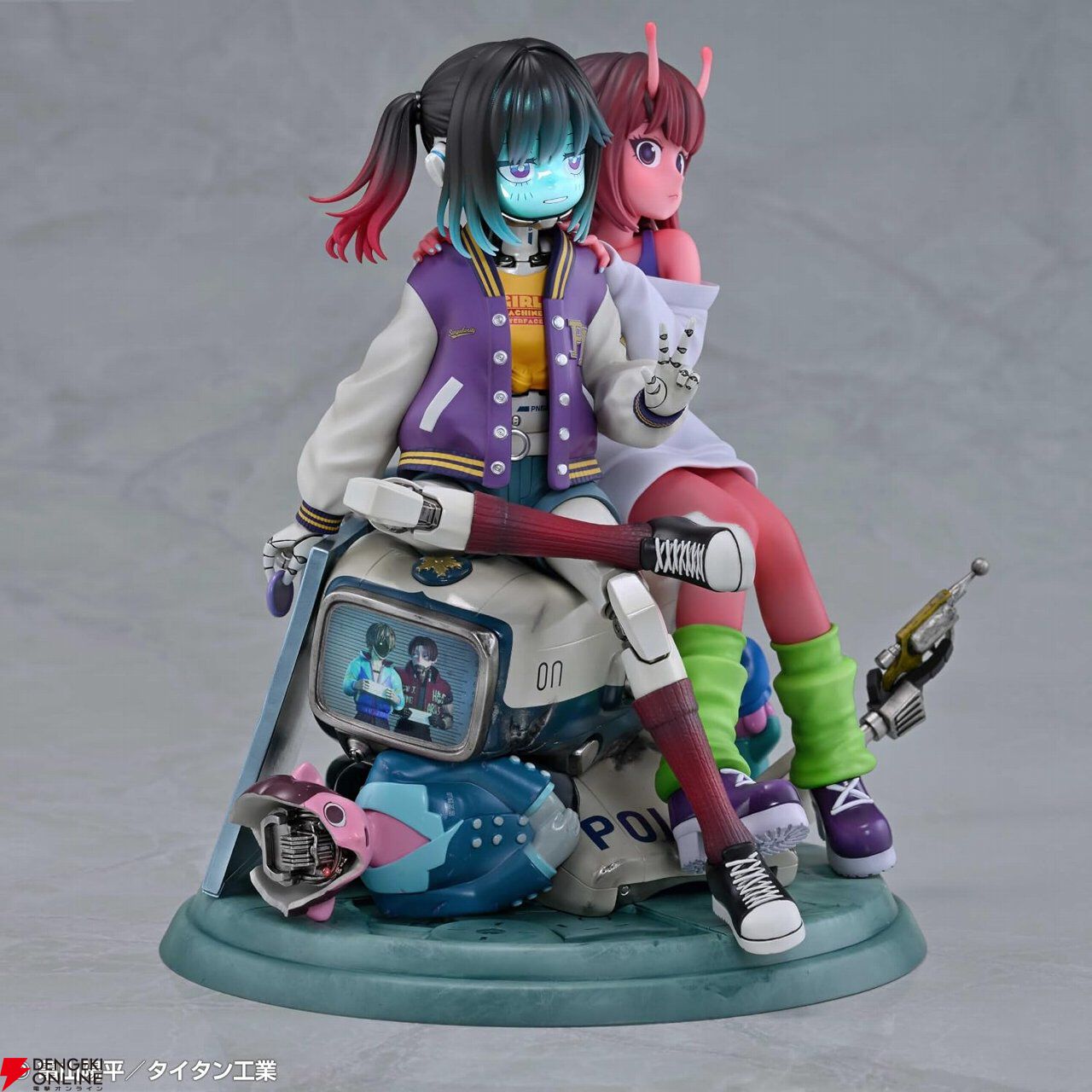 『銀河特急ミルキー☆サブウェイ』新作フィギュアの作り込みがすごい。寄り添うチハル＆マキナ、O.T.A.M.やポッピーくんが配された台座など世界観が凝縮