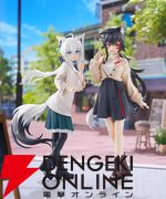 【ホロライブ】おでかけ衣装のフブミオがてぇてぇ…。白上フブキ＆大神ミオのフィギュアと一緒に特別な日常を