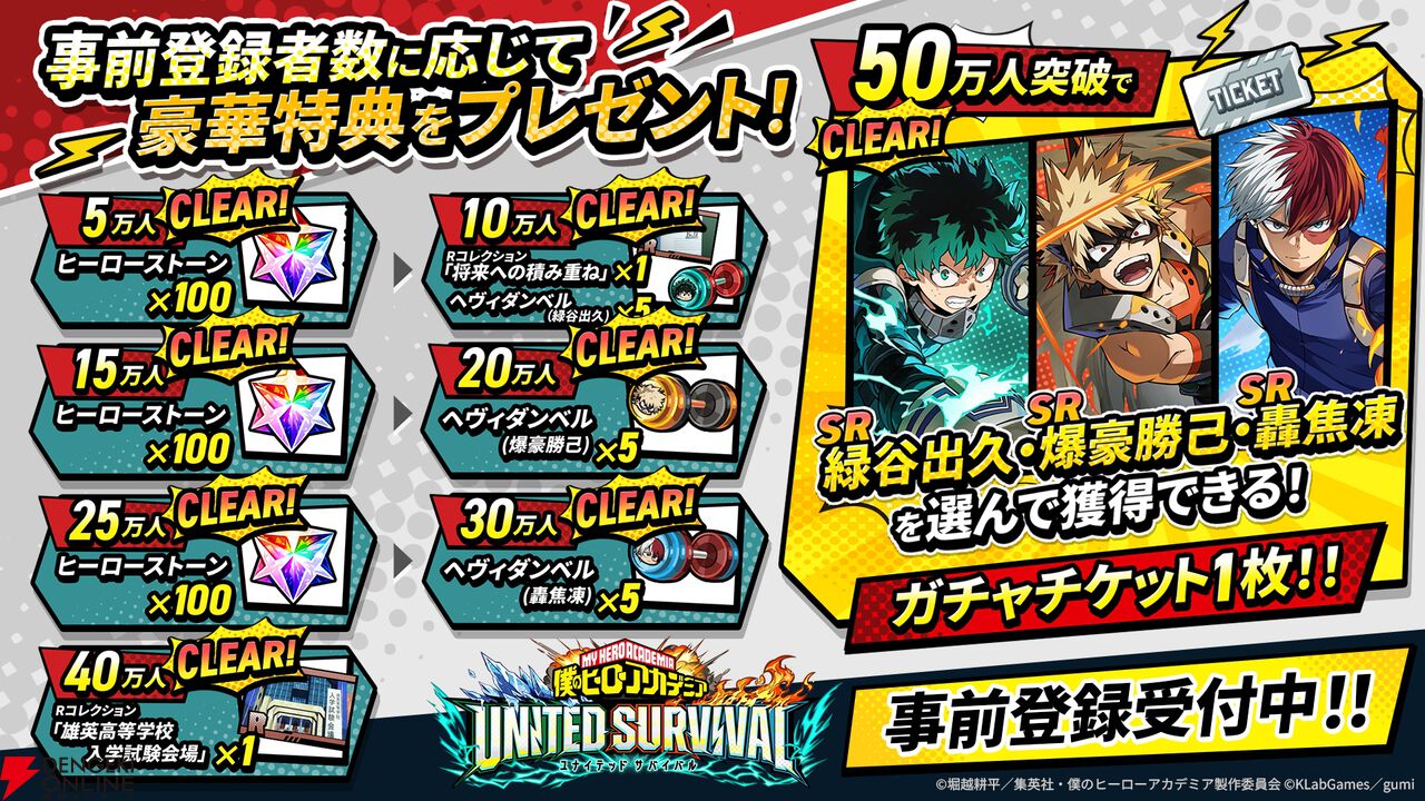 『僕のヒーローアカデミア UNITED SURVIVAL（ヒロサバ）』