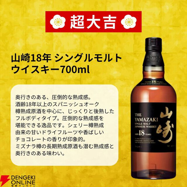 3,980円＋送料で山崎18年、白州NV、響JHなどを狙えるウイスキーくじが販売開始