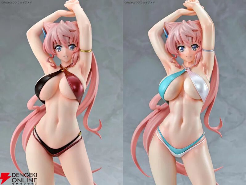 『戦姫絶唱シンフォギアXV』マリアの抜群のスタイルをビキニがさらに彩る。新作フィギュアはデザインが異なる2種展開、どちらが好み？