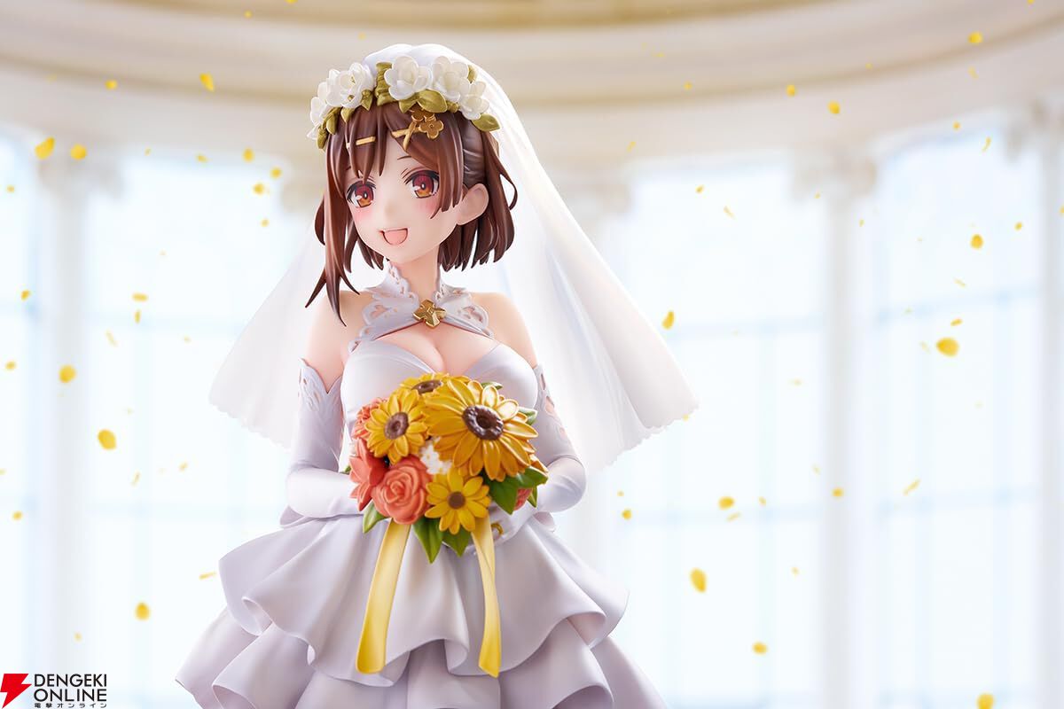 『ライザのアトリエ3』ライザがウェディングドレス姿でフィギュア化! 幾重にも重なるドレープと彩り豊かなブーケの造形美