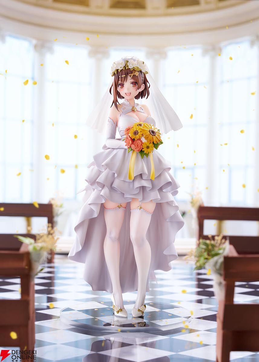 『ライザのアトリエ３』ライザがウェディングドレス姿でフィギュア化！ 幾重にも重なるドレープと彩り豊かなブーケの造形美