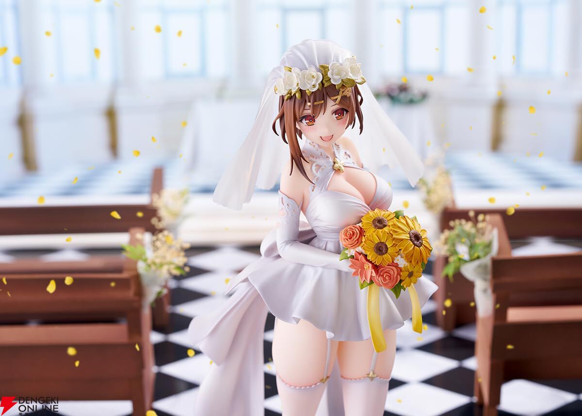 『ライザのアトリエ3』ライザがウェディングドレス姿でフィギュア化! 幾重にも重なるドレープと彩り豊かなブーケの造形美