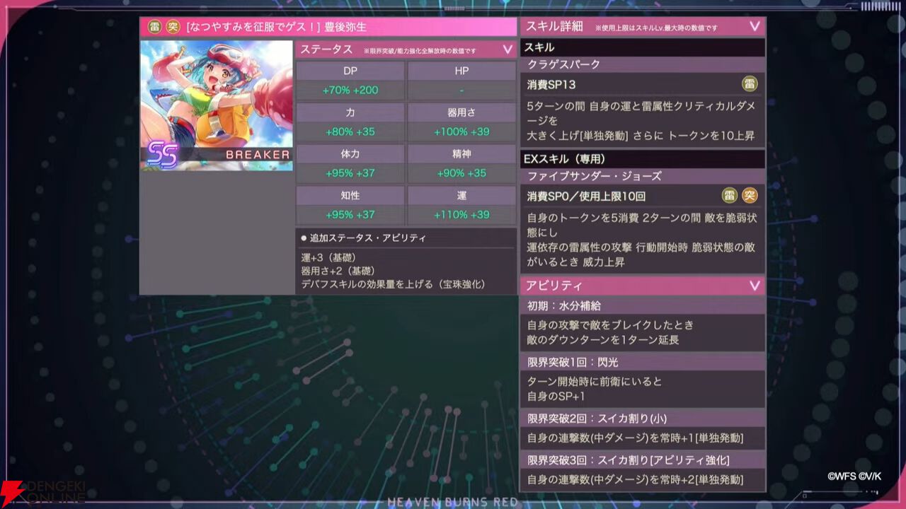 『ヘブバン』ロリータ(菅原千恵)が水着でまさかのげ…絶好調をかます。水着豊後とともに8/21登場【8/20生放送まとめ】