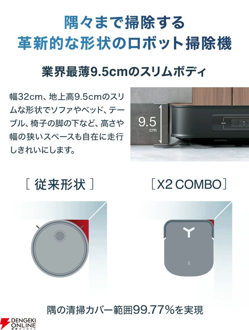 画像8/19＞【71％オフ】ロボット掃除機『DEEBOT X2 COMBO』が超特価8.5