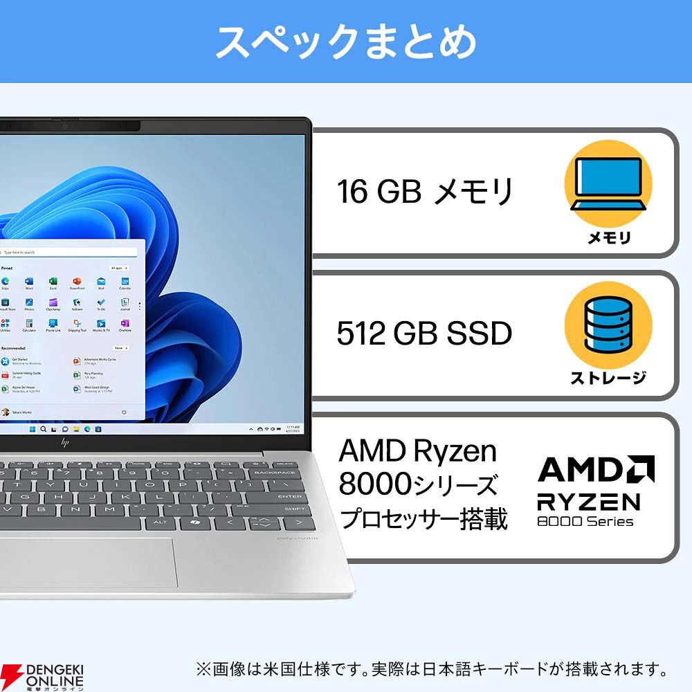 HPノート半額】Ryzen5 8640U、SSD512GB、メモリ16GB搭載の『HP