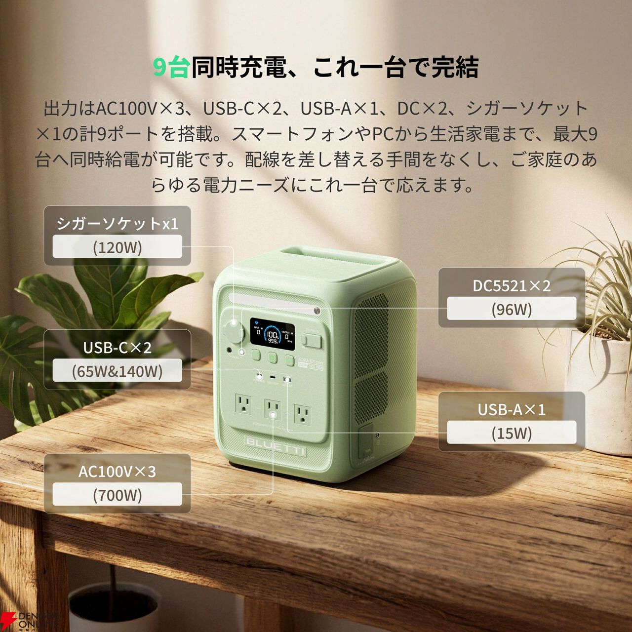 BLUETTI ポータブル電源ソーラーパネルセット『AORA 100 mini+PV100