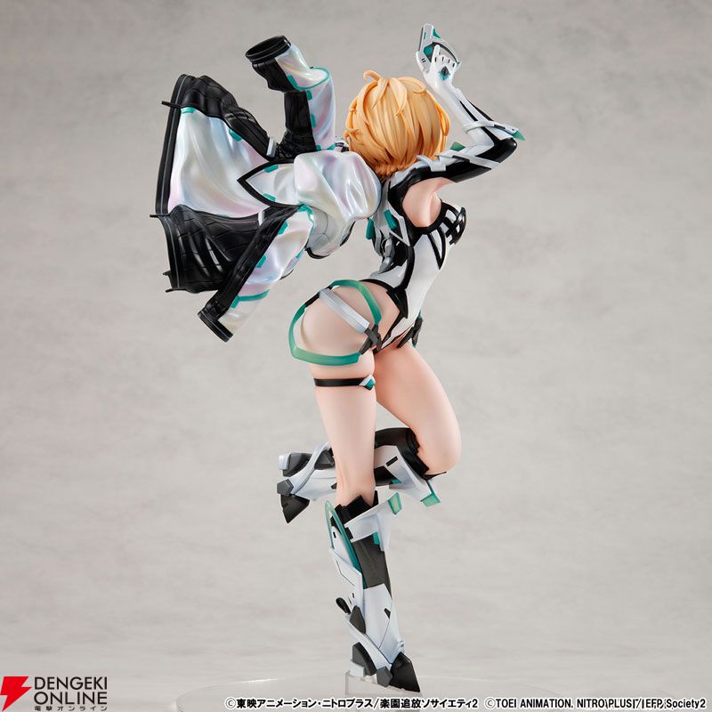 『楽園追放』ガブリエルがフィギュア化。柔らかなボディラインとジャケットのオーロラカラー塗装に注目