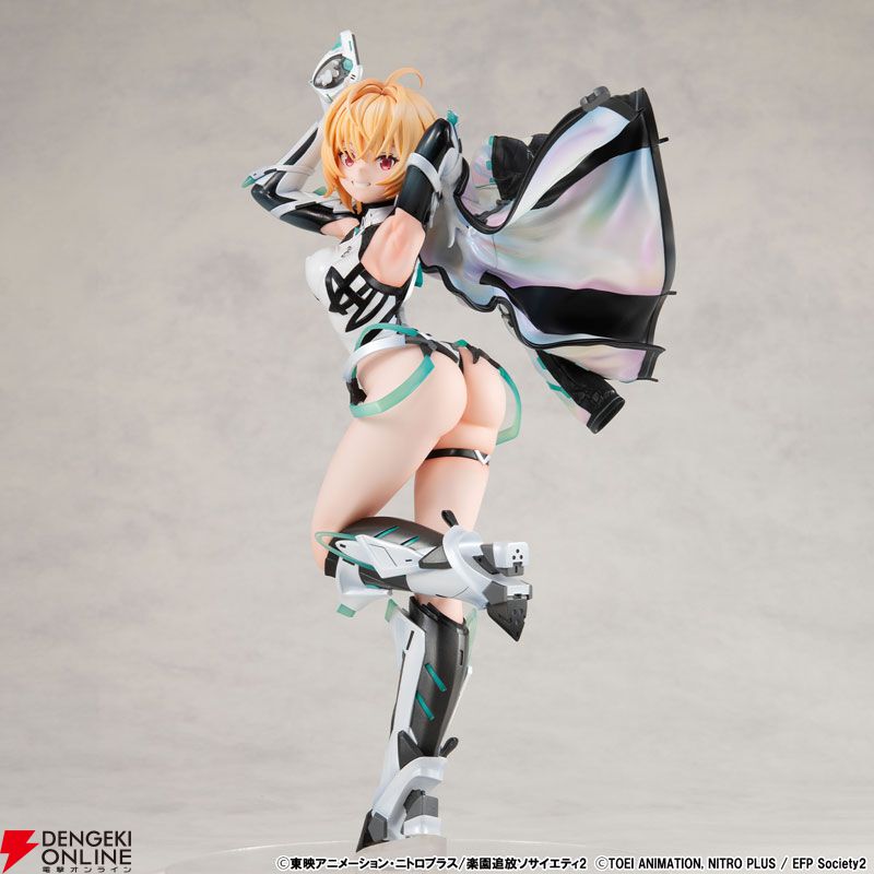 『楽園追放』ガブリエルがフィギュア化。柔らかなボディラインとジャケットのオーロラカラー塗装に注目