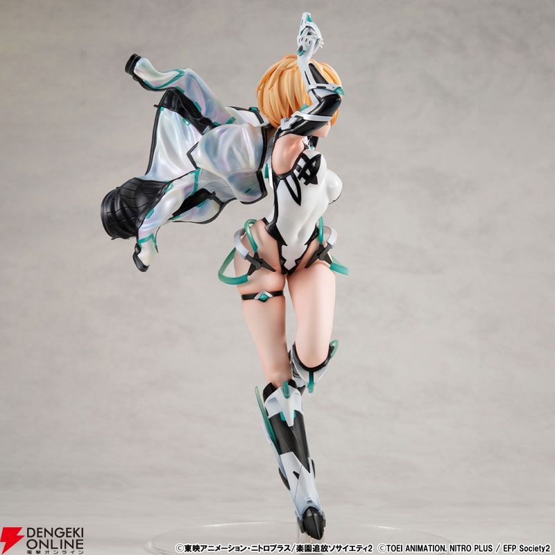 『楽園追放』ガブリエルがフィギュア化。柔らかなボディラインとジャケットのオーロラカラー塗装に注目