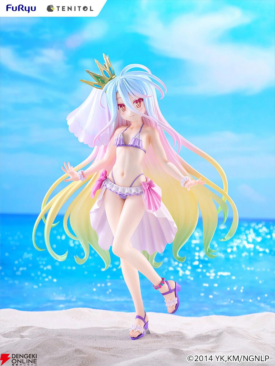 『ノーゲーム・ノーライフ』水着ドレスを纏う白の10周年イラストがフィギュアに。可愛らしくて華やかな造形＆彩色や約29cmのTALLサイズも魅力
