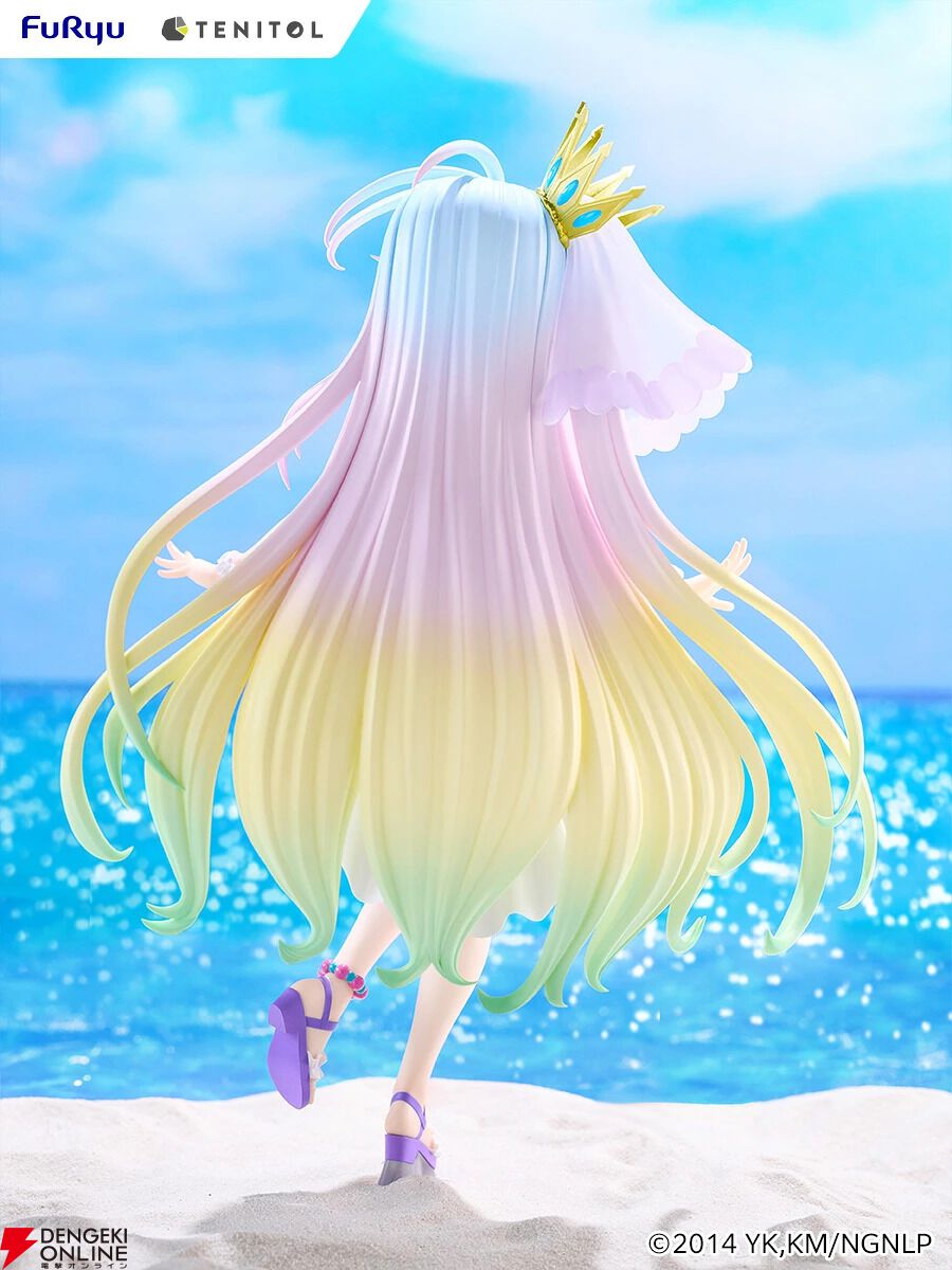 『ノーゲーム・ノーライフ』水着ドレスを纏う白の10周年イラストがフィギュアに。可愛らしくて華やかな造形＆彩色や約29cmのTALLサイズも魅力