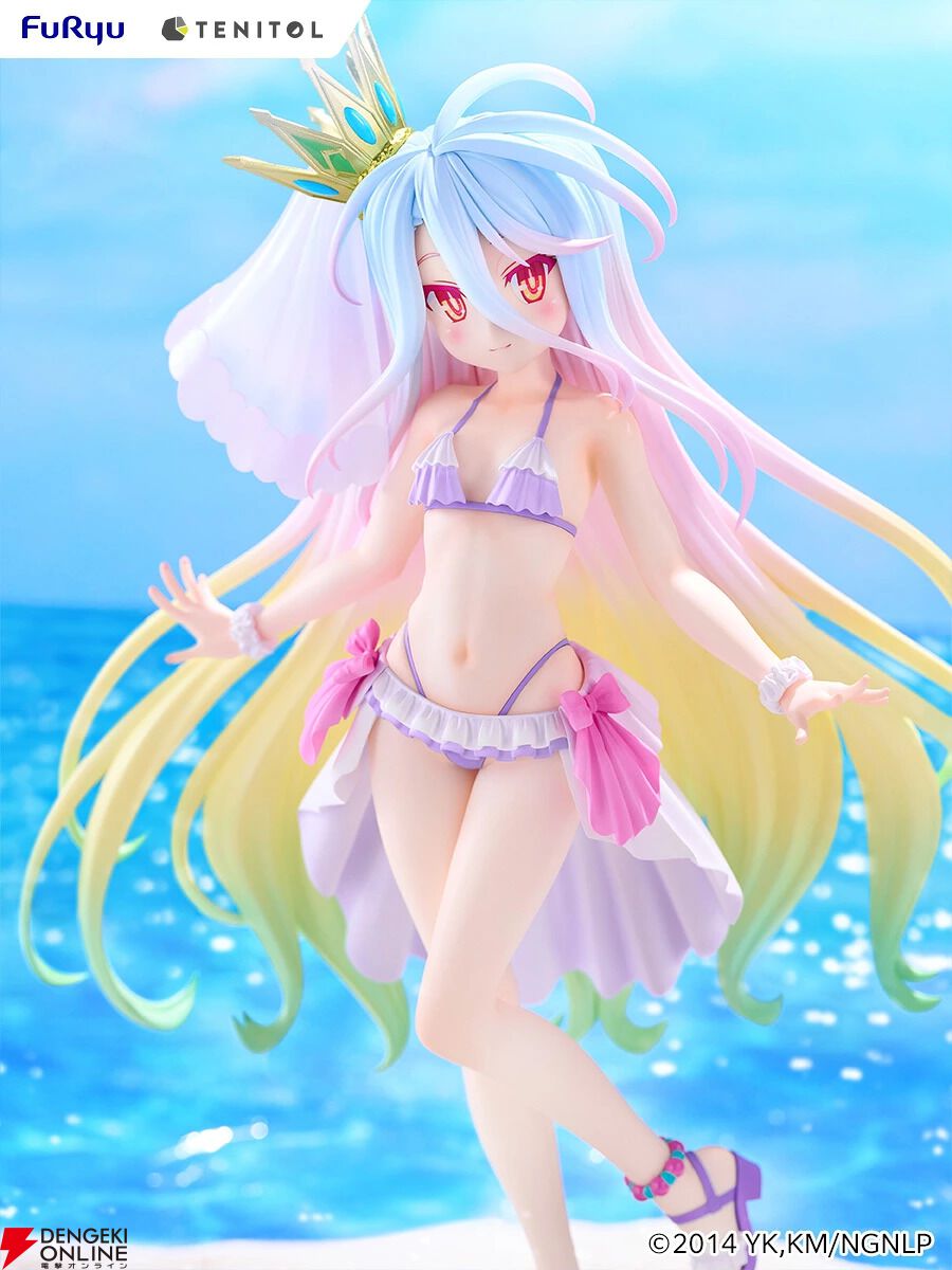『ノーゲーム・ノーライフ』水着ドレスを纏う白の10周年イラストがフィギュアに。可愛らしくて華やかな造形＆彩色や約29cmのTALLサイズも魅力
