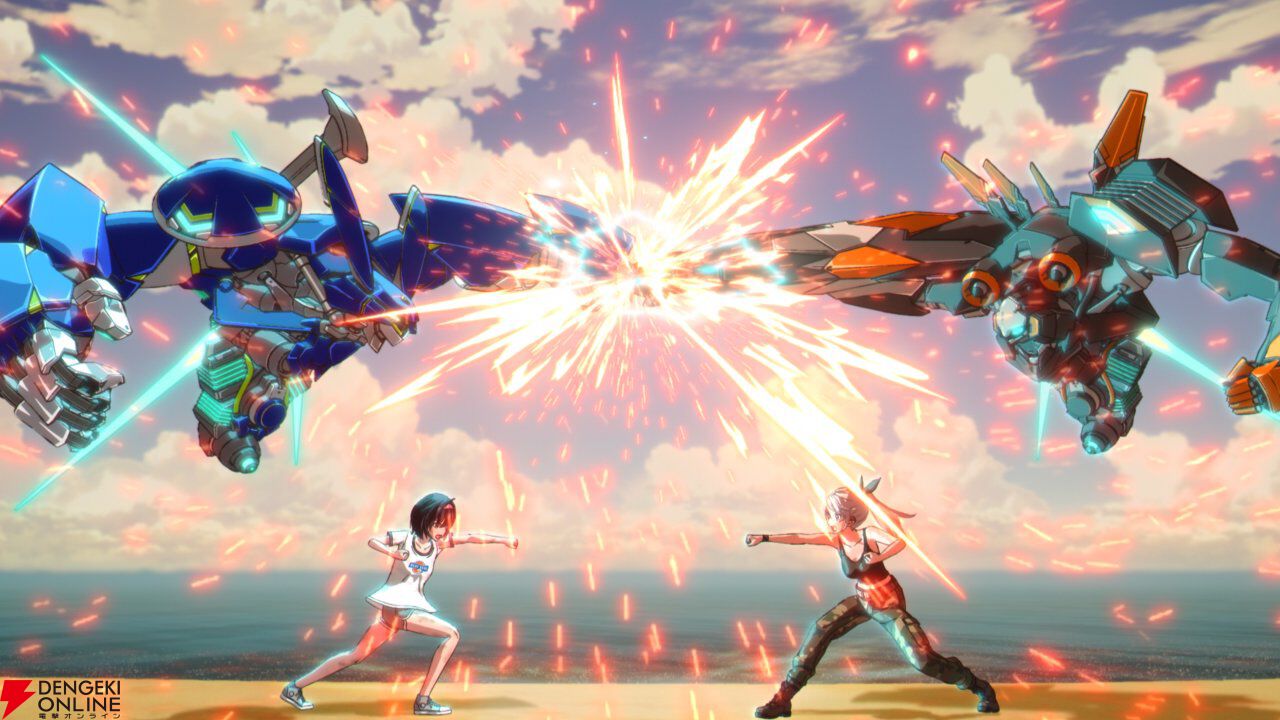 『バーテックスフォース』2話。明に銃を突きつけるエレノア。晴香とのエンジン同士の激突も!?