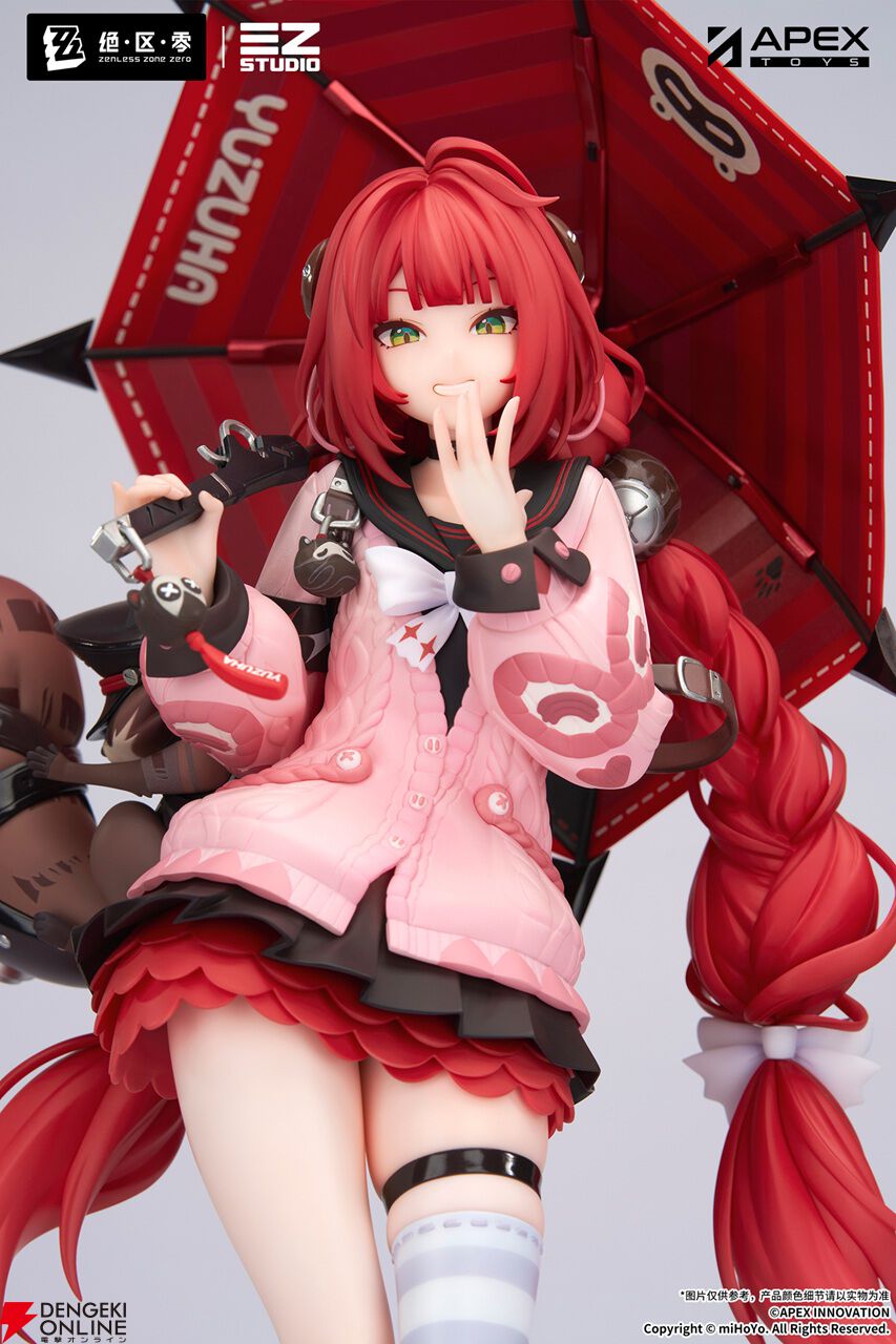 『ゼンレスゾーンゼロ』浮波柚葉がイラストそのままにフィギュア化。悪戯っぽい笑みや柔らかそうな足、大きな傘が印象的