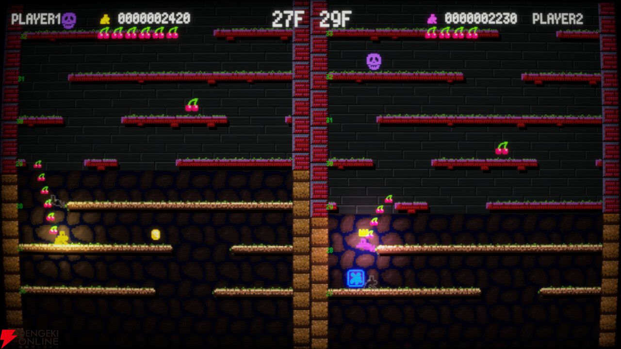 Aボタンでジャンプ、Bボタンで反転！ 2ボタンで頂点を目指す『スーパーフロッピンズ』Steamで本日10/30配信