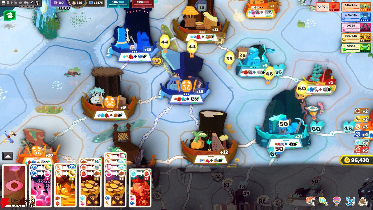 交易路を繋いで利益を生み出そう。ユーロ系ボードゲーム風の街づくりパズル『Prophet Margin』【電撃インディー】